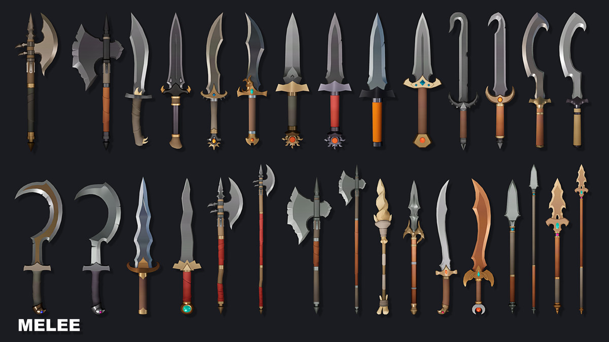 Stylized Desert Fantasy Weapons - Low Poly Asset Pack