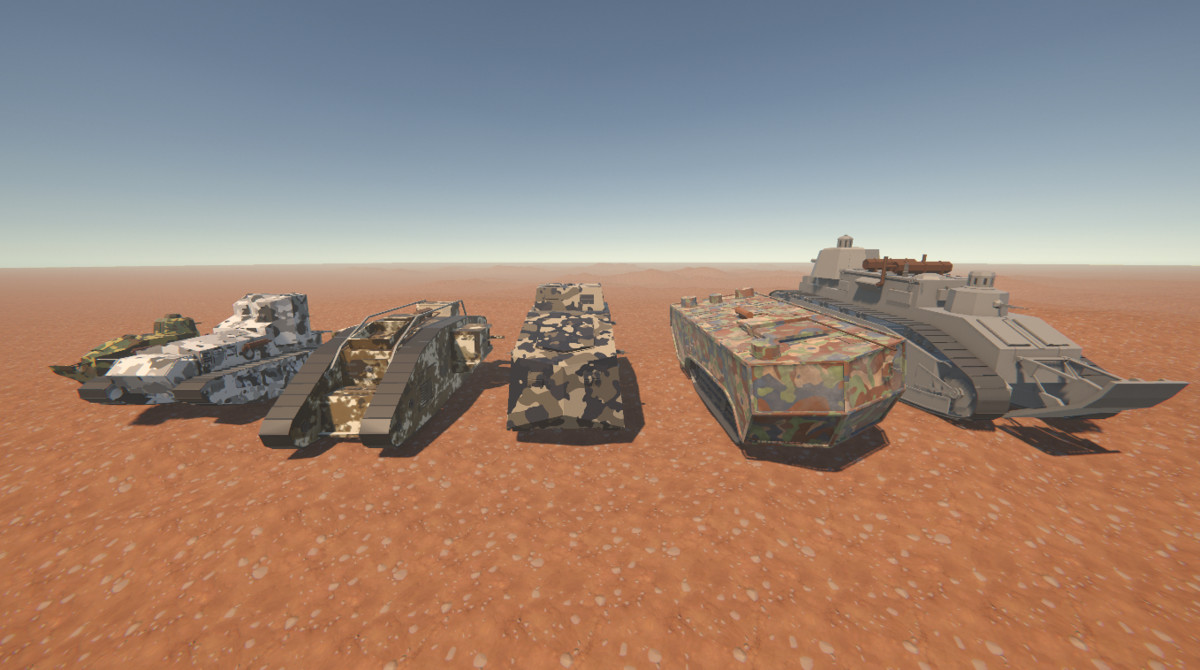 WW1 Lowpoly Tank Asset Pack