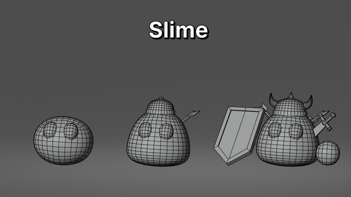 Dungeon RPG Monsters Evolutions - Stylized Low Poly Animated Enemies