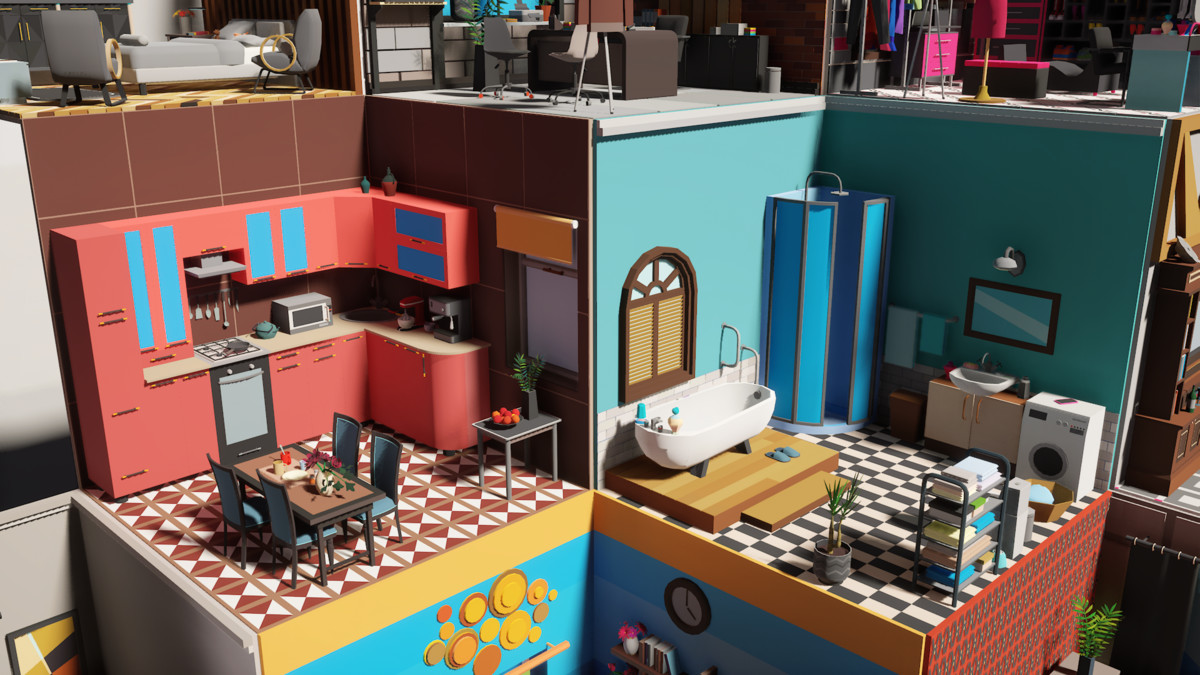 Low Poly 15 Rooms 1000+ objects Vol.2