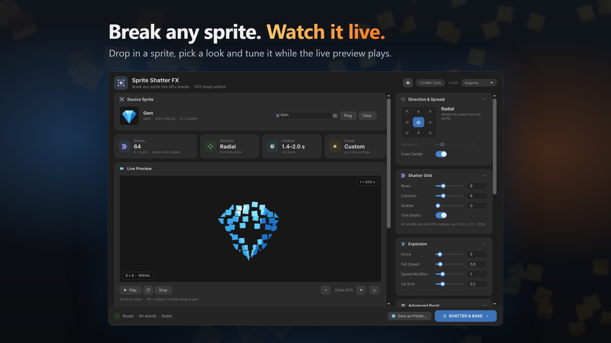 Sprite Shatter FX (Grab System)