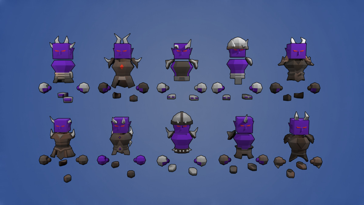 Low Poly Cubic Demons - 3D by Shokubutsu