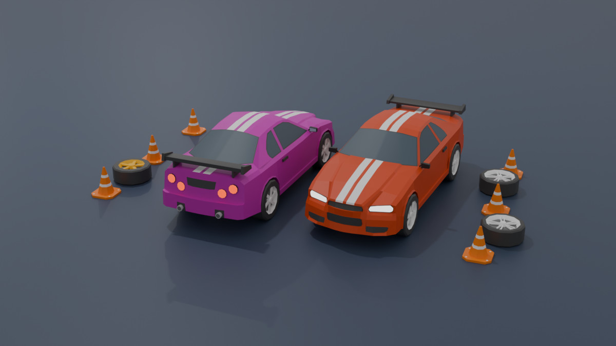 Mobile Optimize-Low Poly Vehicles