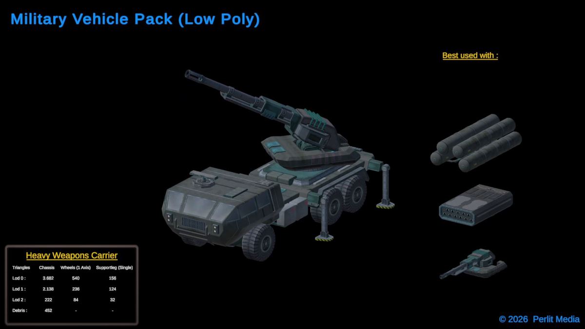 3D Military Vehicle Pack (LowPoly)