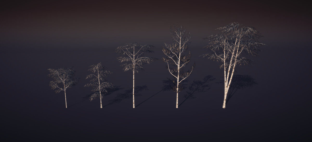 Low-Poly Birch Tree Pack - Multi-Season