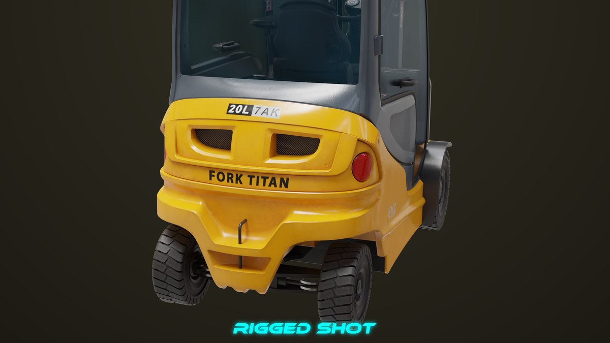 Forklift Truck 01 Yellow URP HDRP Textures
