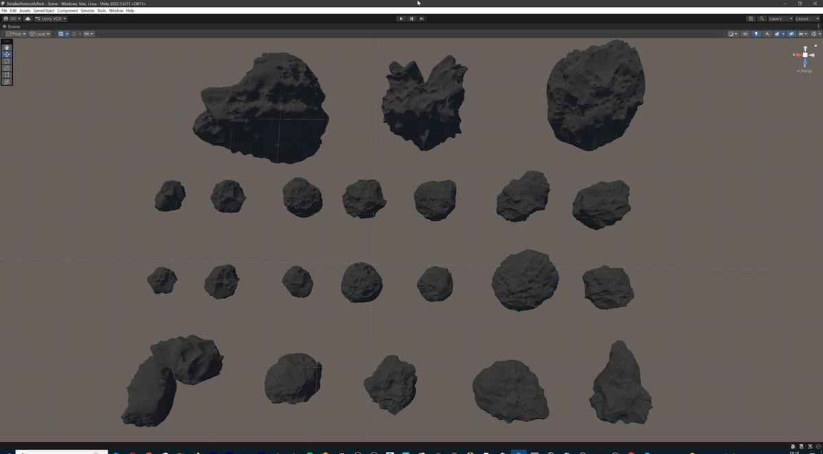 Detailed Asteroids Pack (22 high-poly 3D assets)