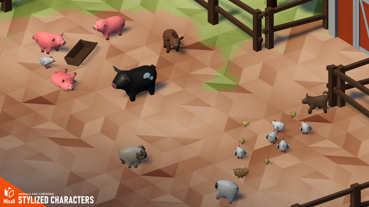 Stylized characters - animals and cartoons