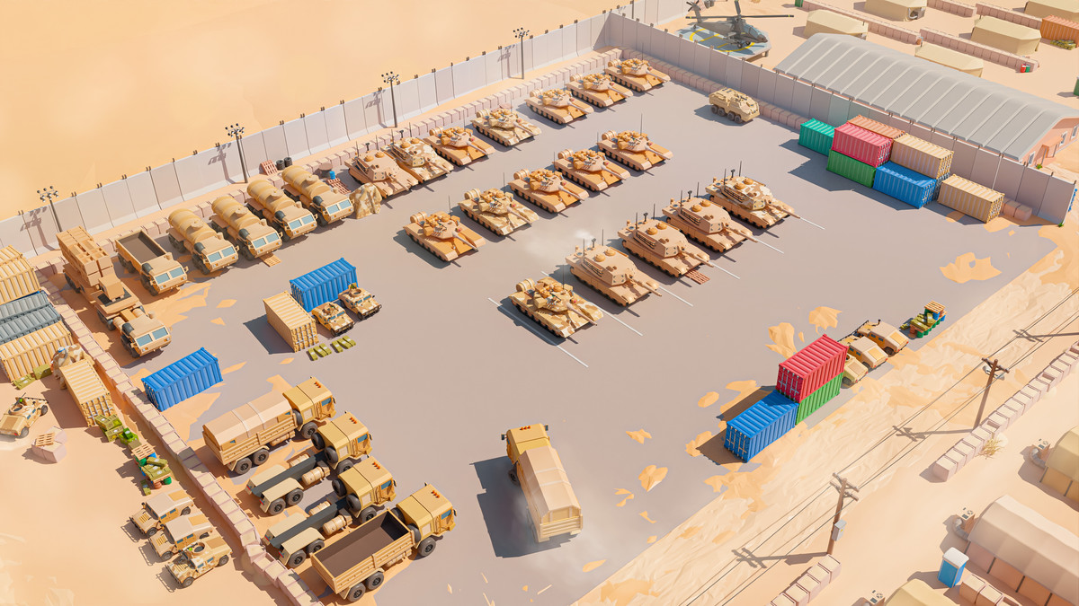 Military Desert - Low Poly 3D Models Pack