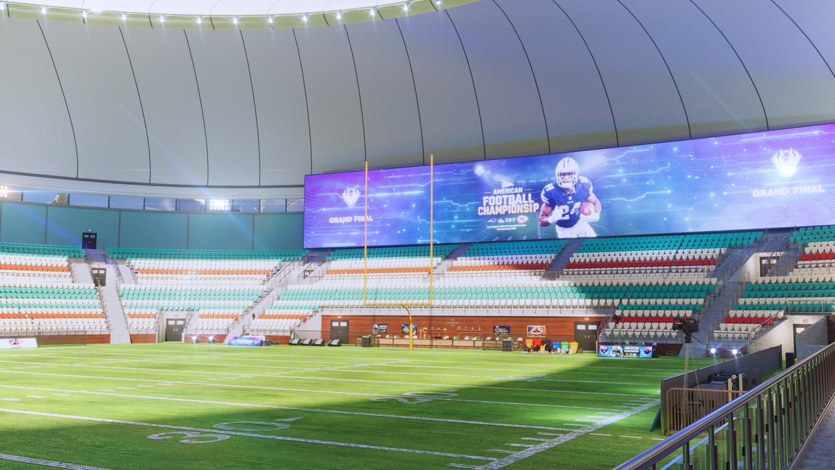 Modular American Football Stadium 3d Environment - Exterior, Interior, Props