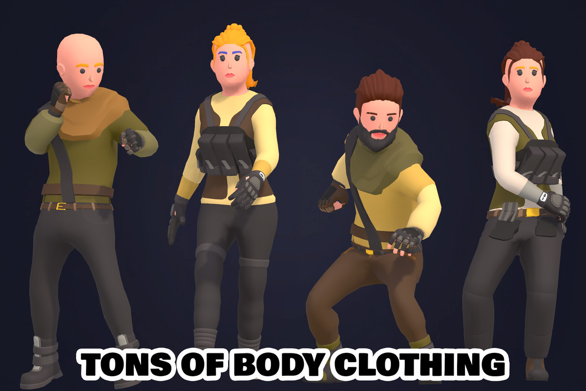 Customizable 3D Military Characters Bundle