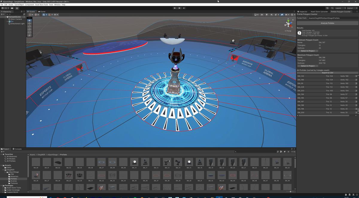 Esports Stage Environment - Futuristic 3d Arena Interior (Gaming Tournament Cup)