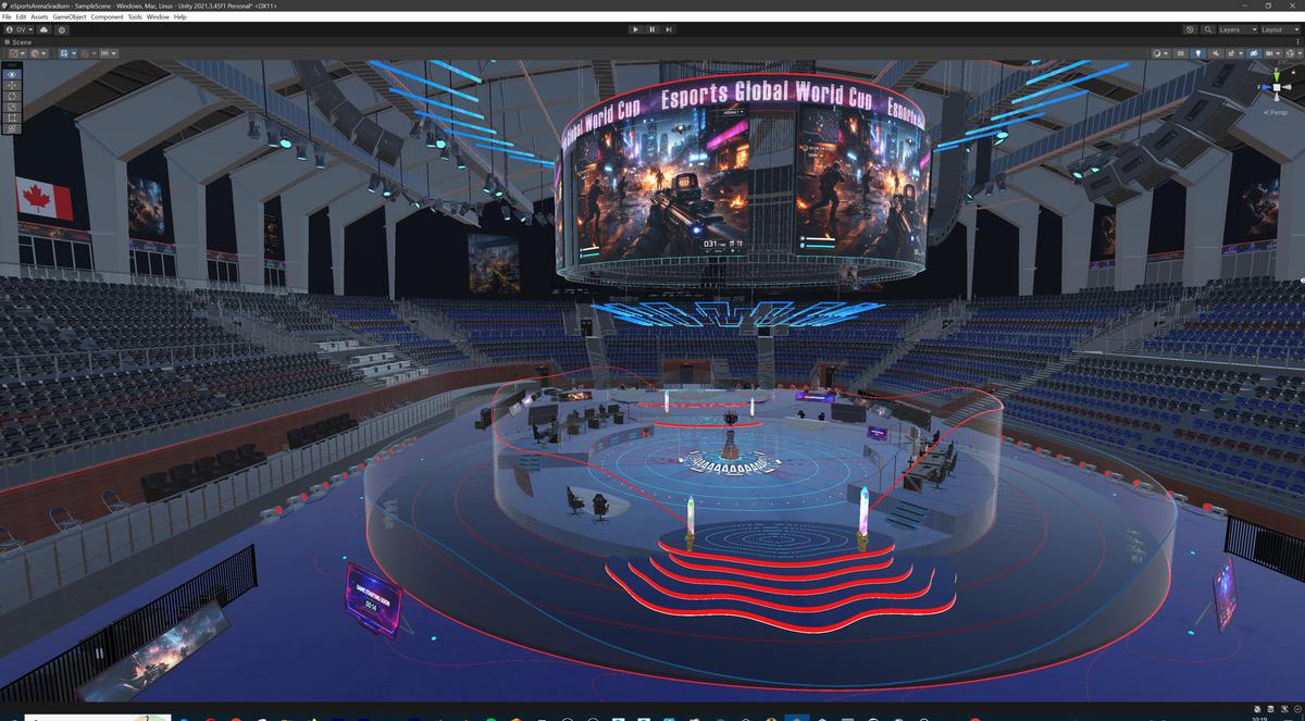 Futuristic Esports Arena Stadium – Tournament Stage 3d Environment Level