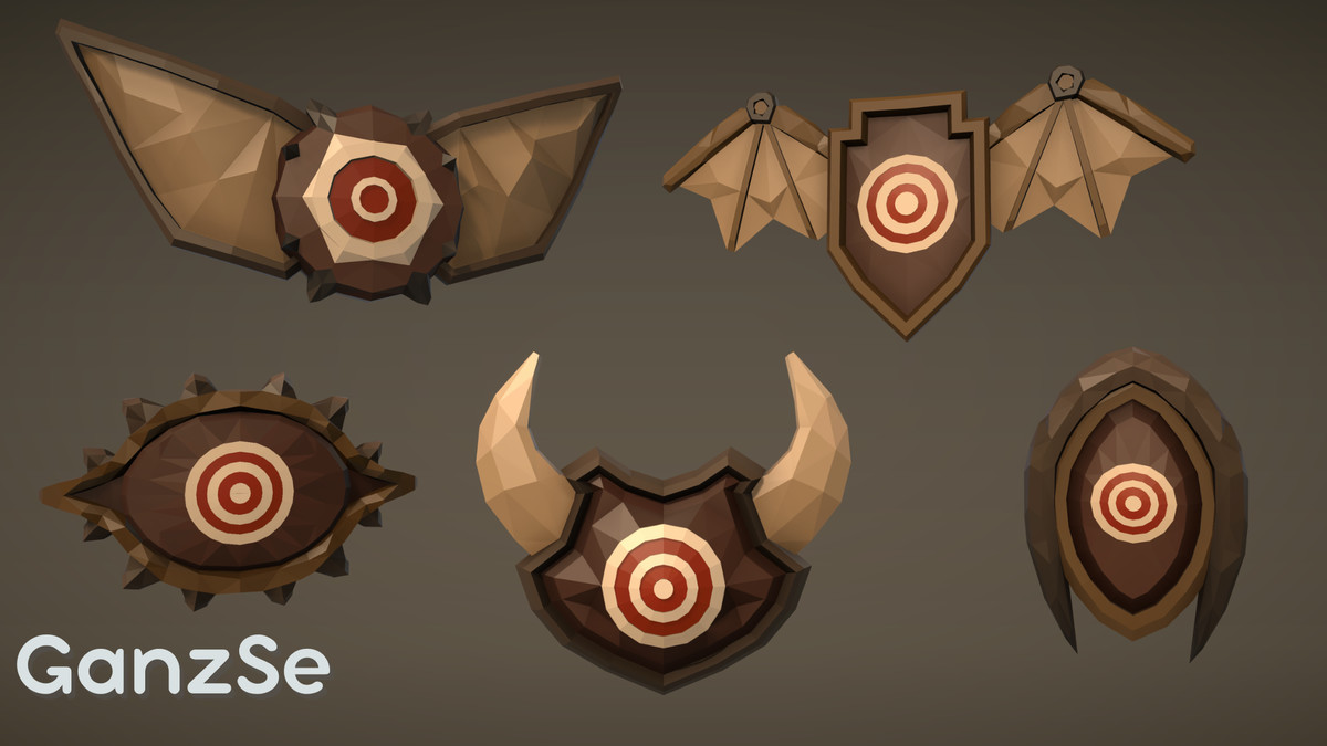 GanzSe Training Dummies - Fantasy Low Poly Props