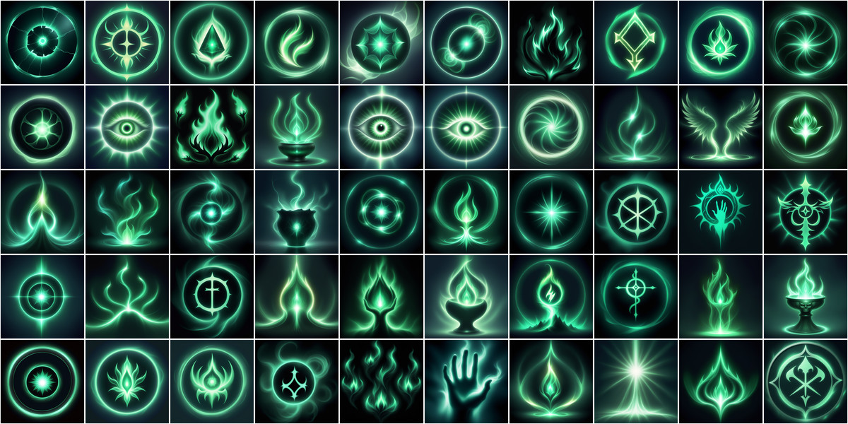 Soft Light Magic Spell Icons Super Bundle1