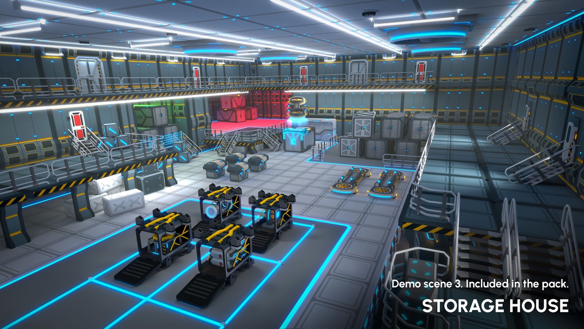 Sci-Fi Props - Low Poly 3D Models Pack