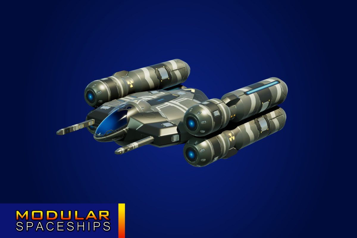 Sci-Fi Modular Spaceship Night Aye