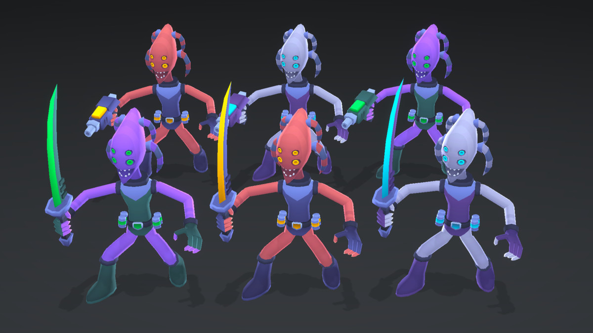 Stylized - CuteAliensPack / Asset Bundle