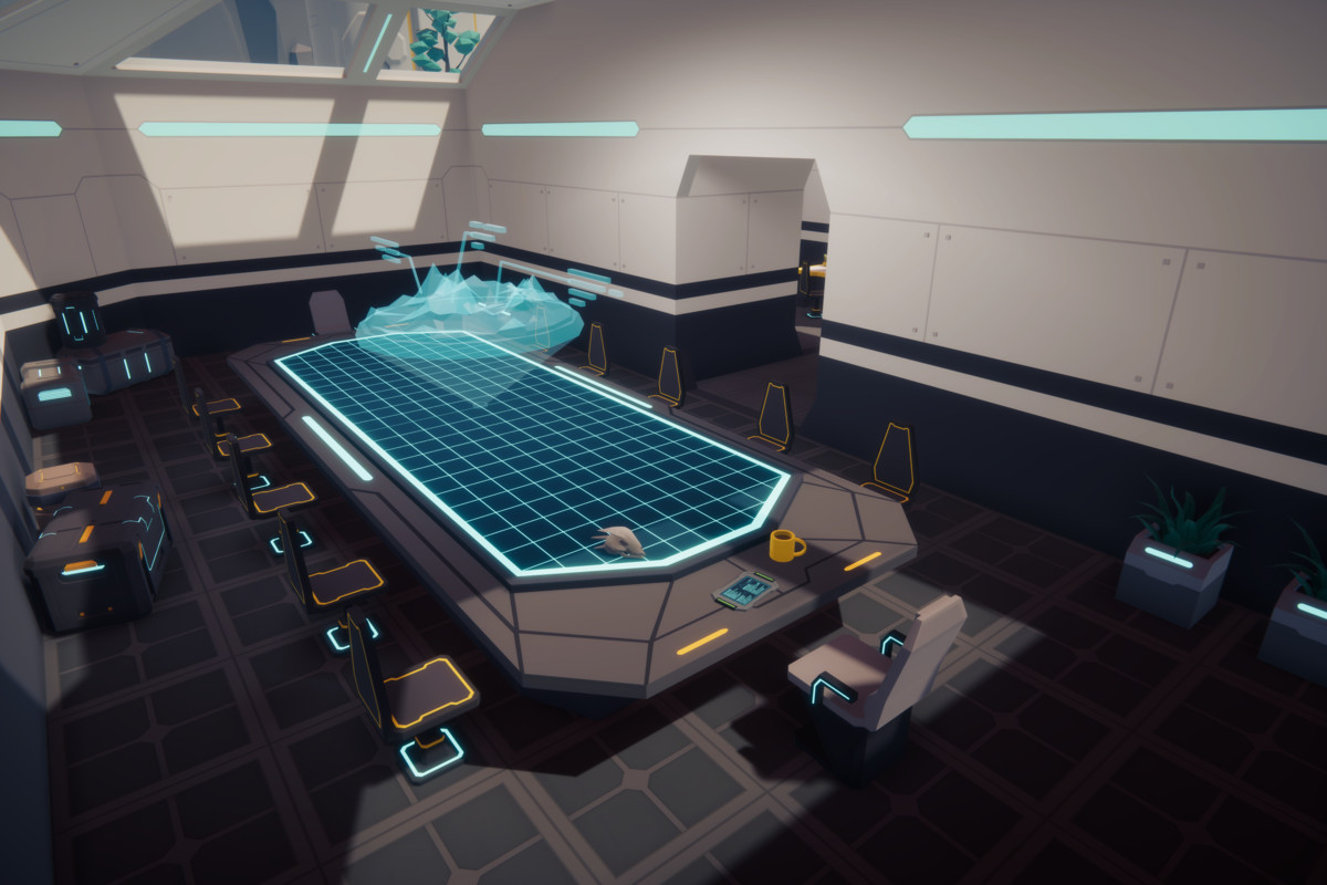 Low Poly Sci-Fi Planet Base - Space Station