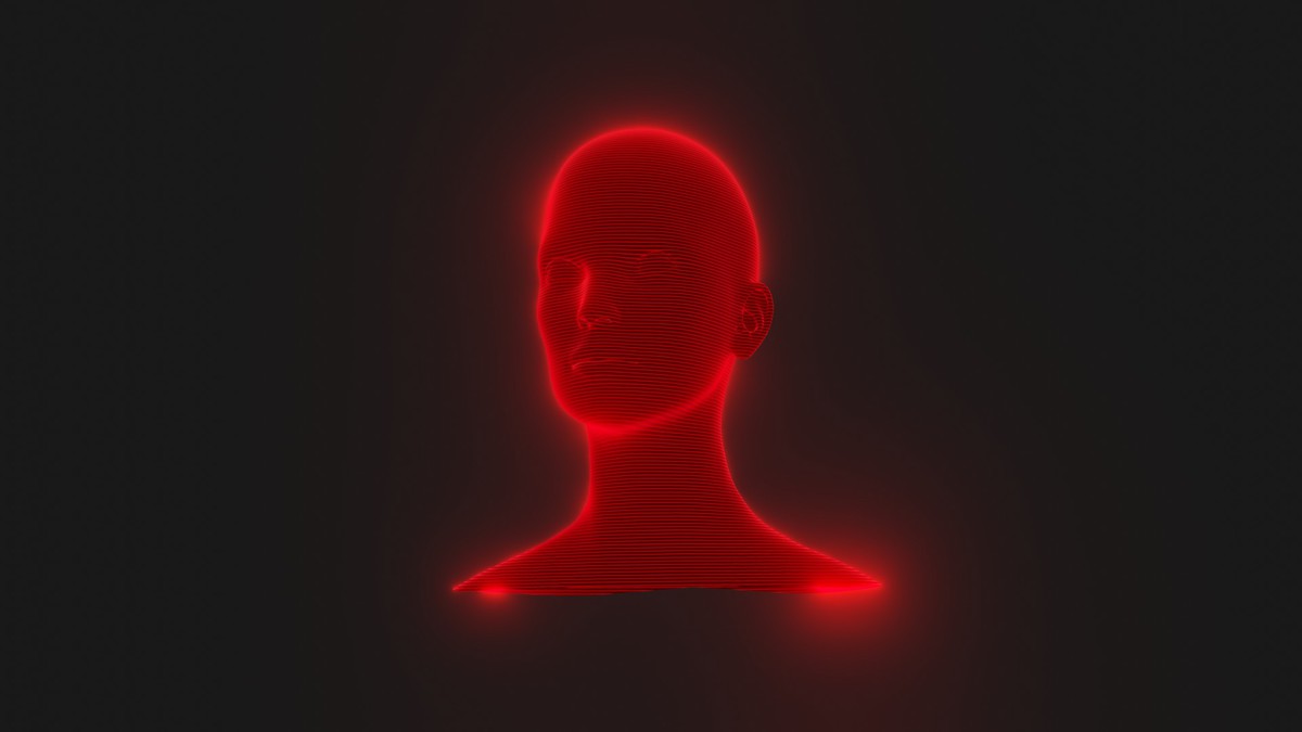 Sci-Fi Red Hologram Male Female Heads 3D Model Pack - Animated, Blend Shapes