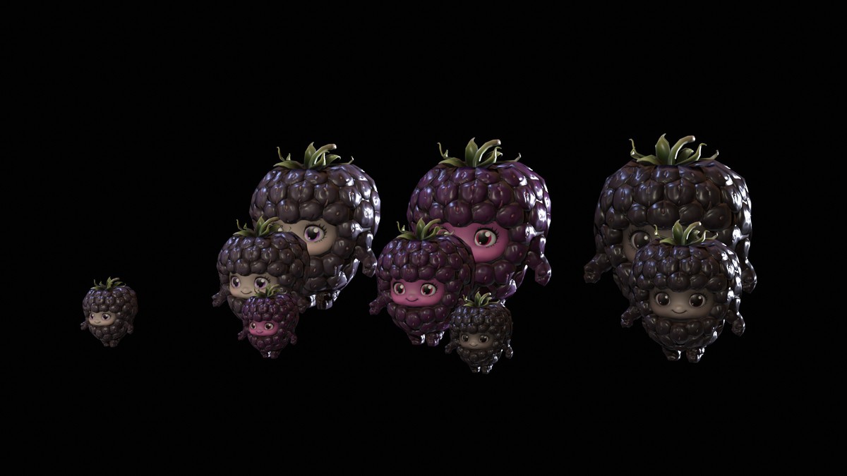 Chibi Fruit Blackberry