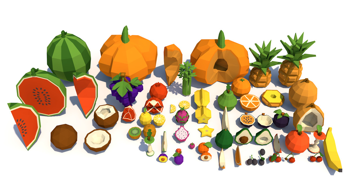 Low Poly Food
