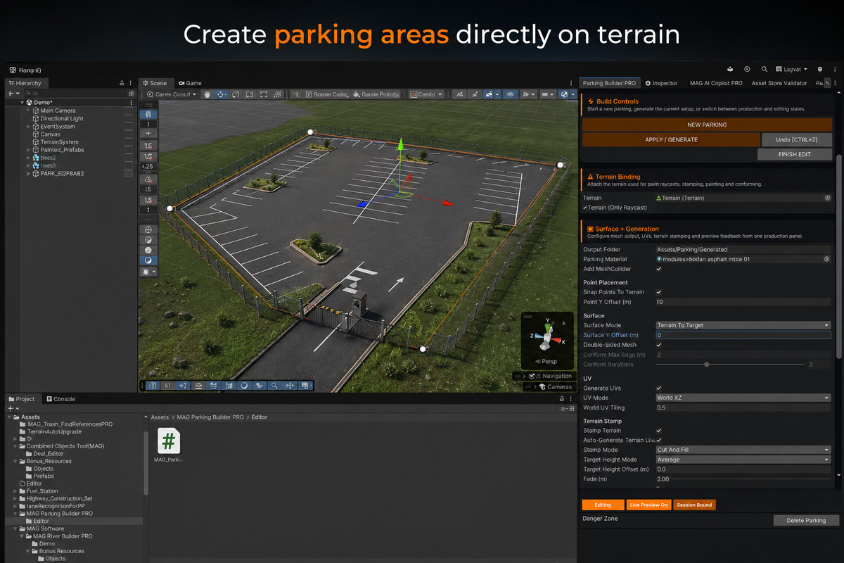 MAG Parking Builder PRO - Terrain Parking Generator