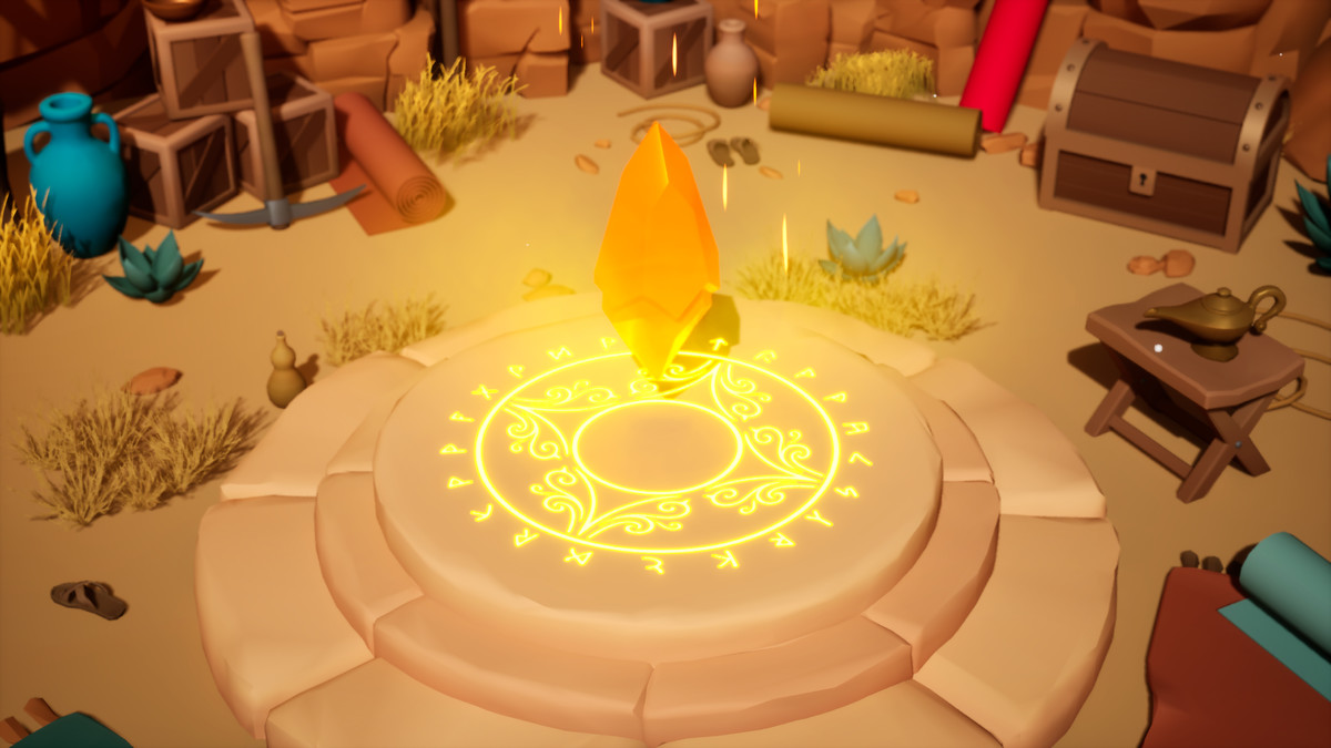 Desert Gilded Shrine - Low Poly Stylized Asset Pack