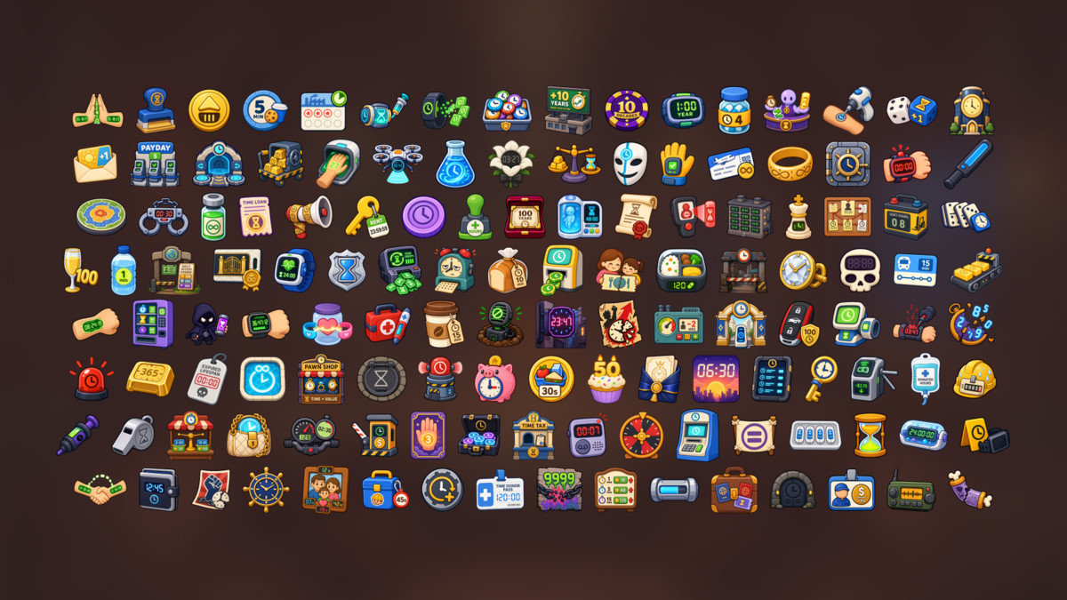 Time Management Lifespan Currency Timers Economy Systems Icons Pack