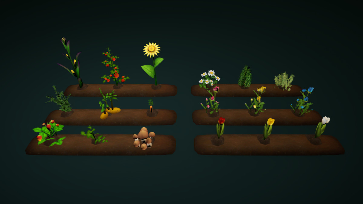 Garden Plants Set