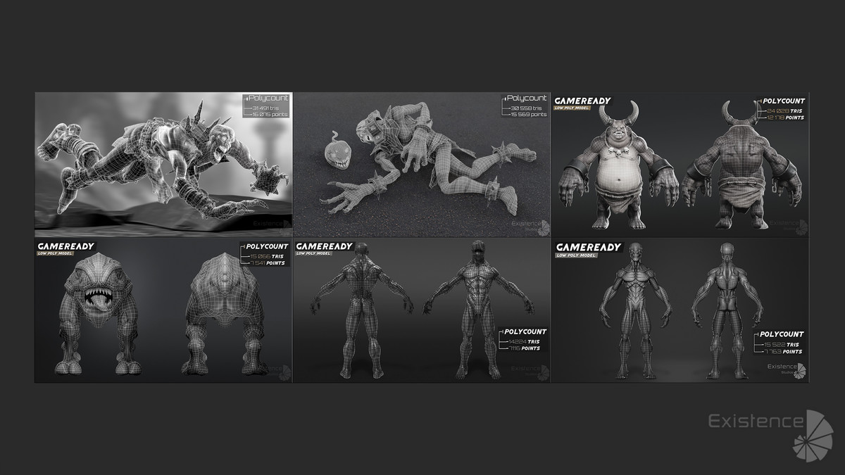 Pack 1 and 2 - Stylized Fantasy Creatures