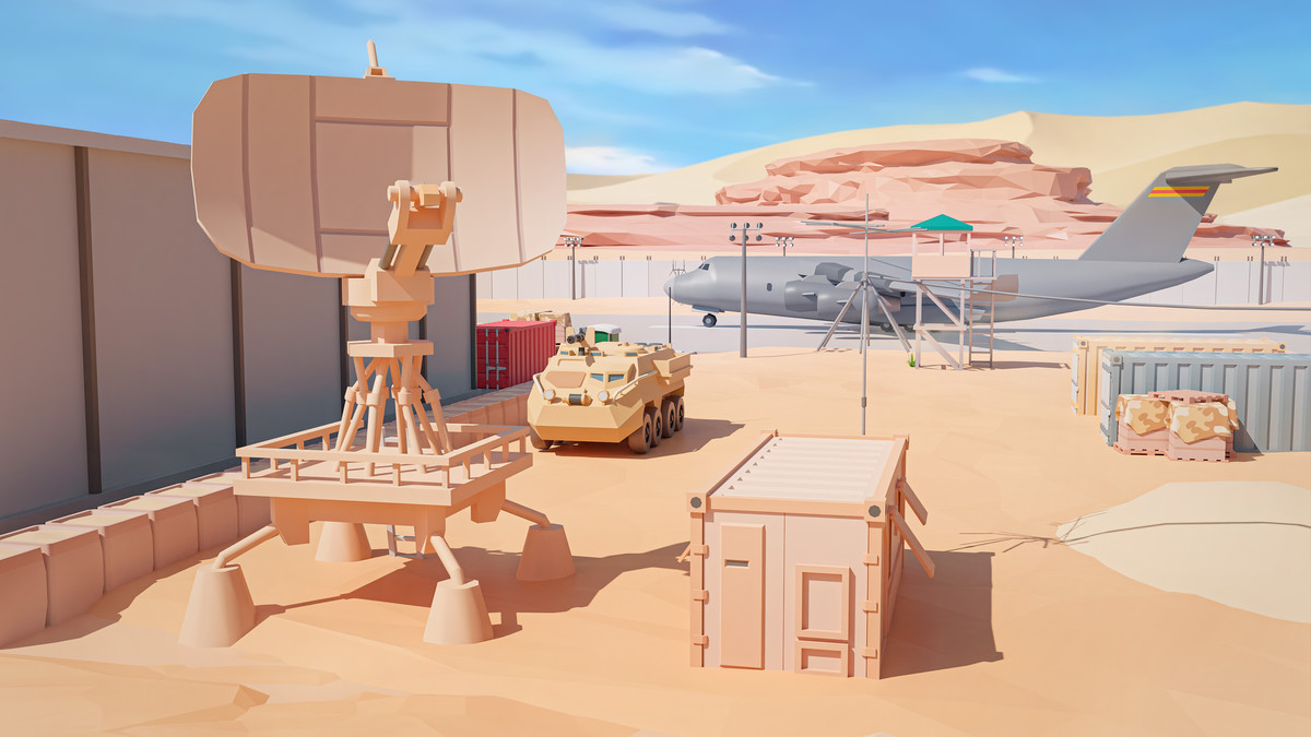 Military Desert - Low Poly 3D Models Pack