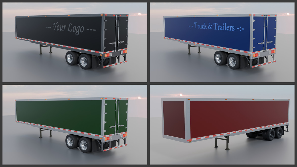 European Semi Truck Pack – Detailed Interior, Modular Trailer & Functional Doors