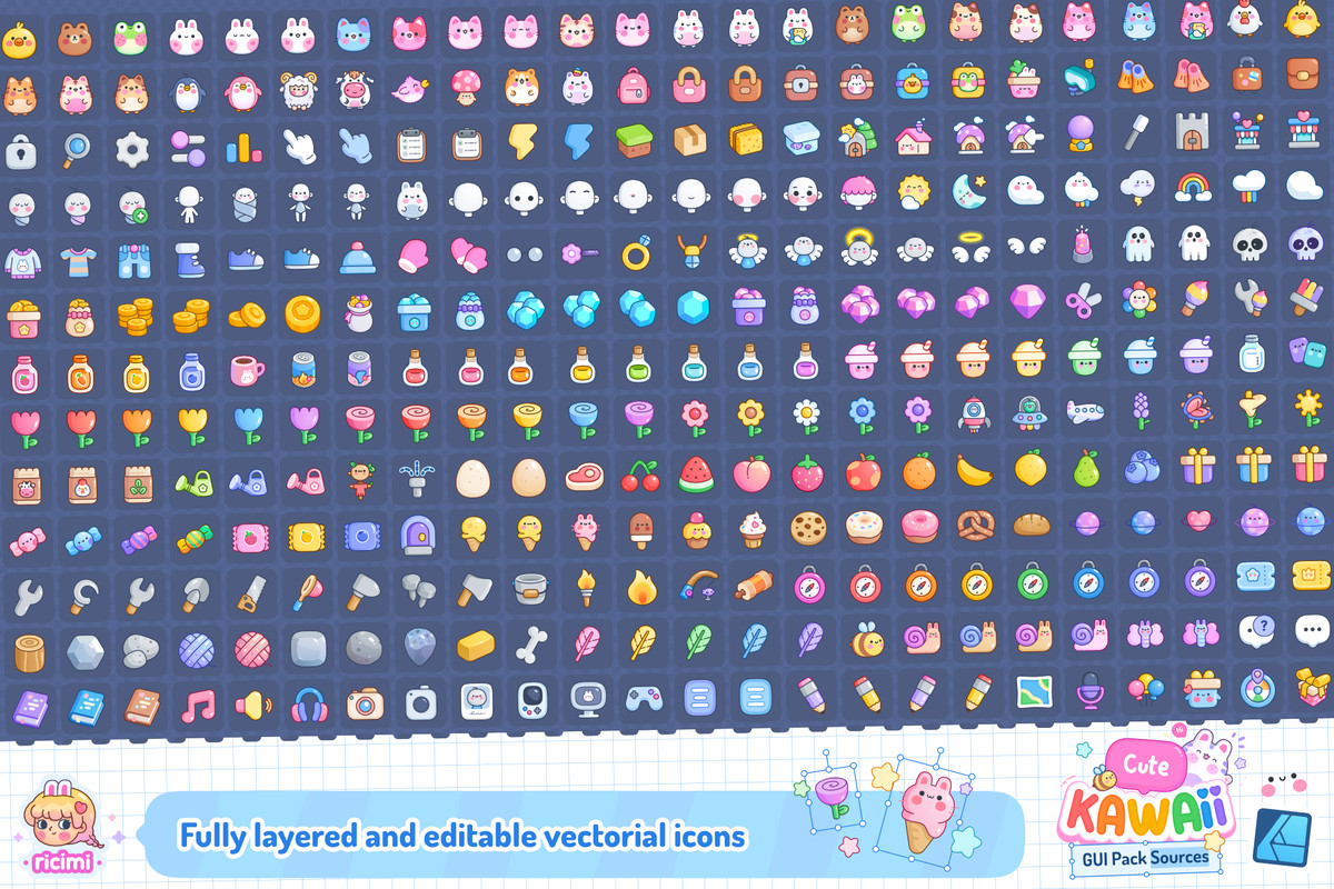 Cute Kawaii GUI Pack Sources