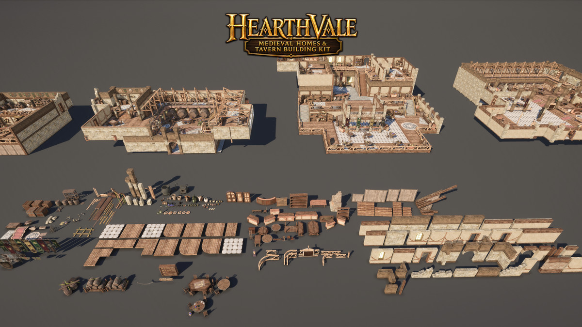 Hearthvale: Medieval Houses & Tavern Building Kit (Tavern, Medieval Houses, Inn)