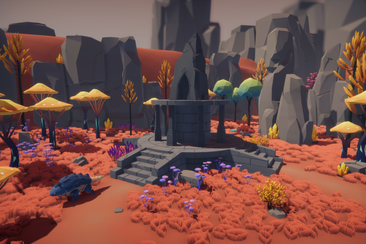 Low Poly Sci-Fi Planet Base - Space Station