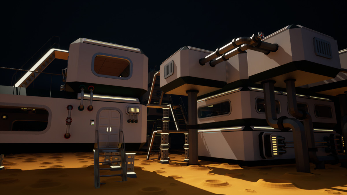 Sci-Fi Planetary Outpost: Ultimate Modular Construction Kit, low-poly stylized
