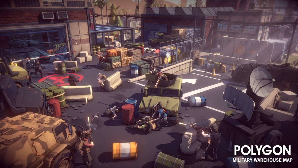 POLYGON - Military Warehouse Map by Synty