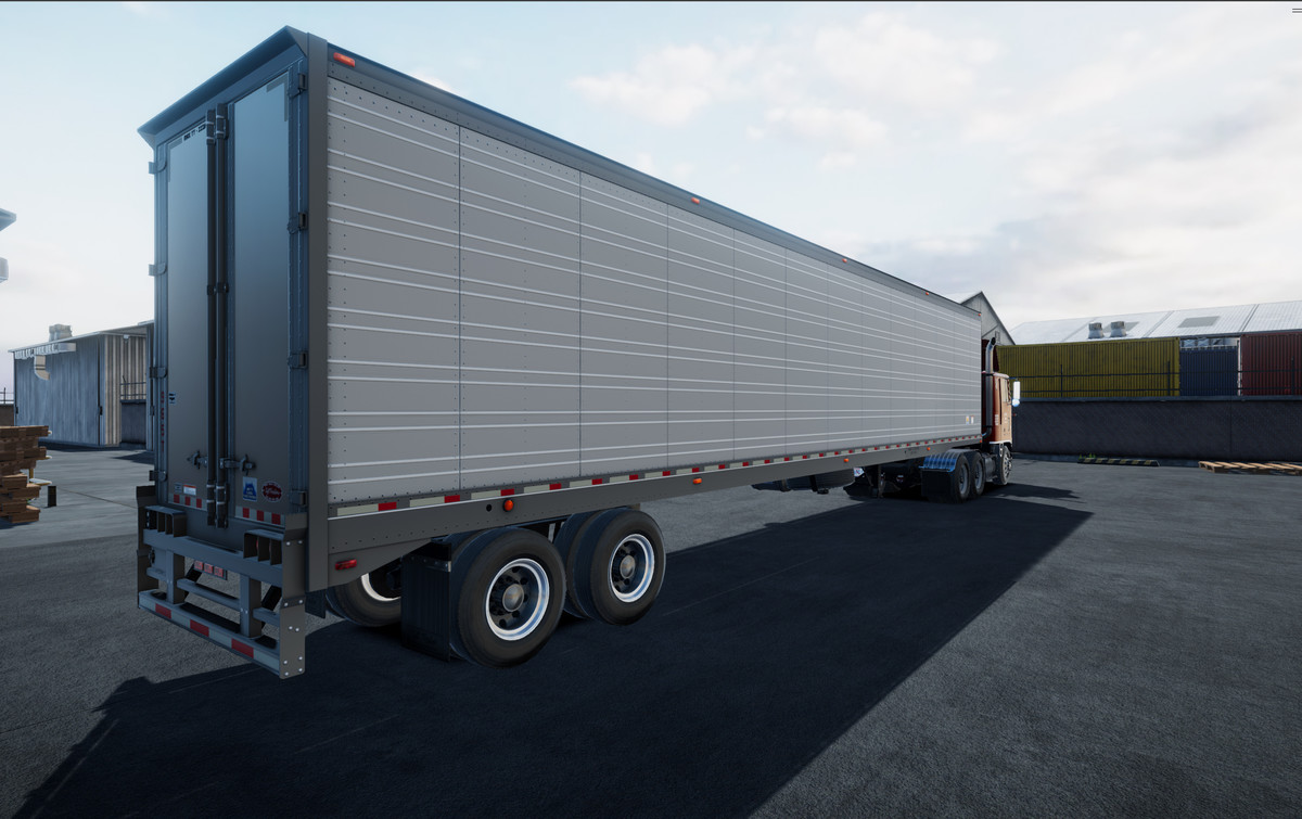 80s cabover with refrigerated trailer