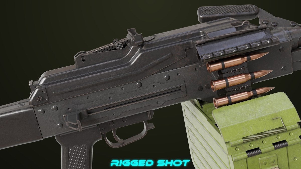 Machine Gun 11 Metal URP HDRP Textures