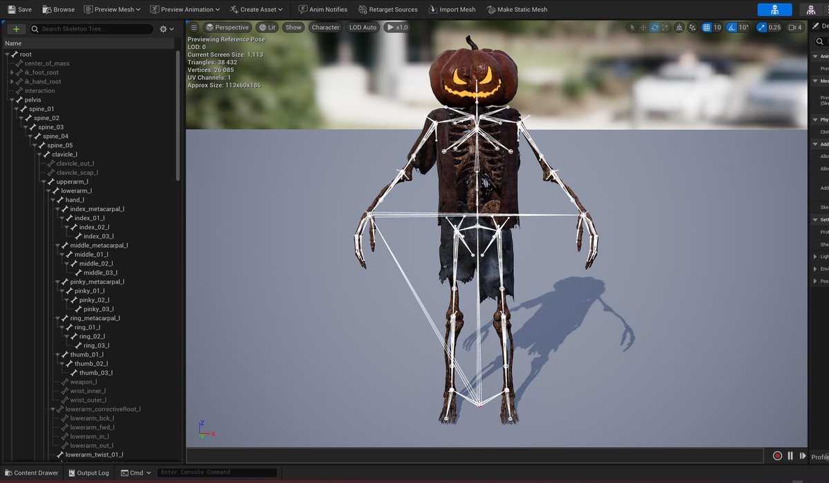 Scarecrow Pumpkin Halloween Skeleton