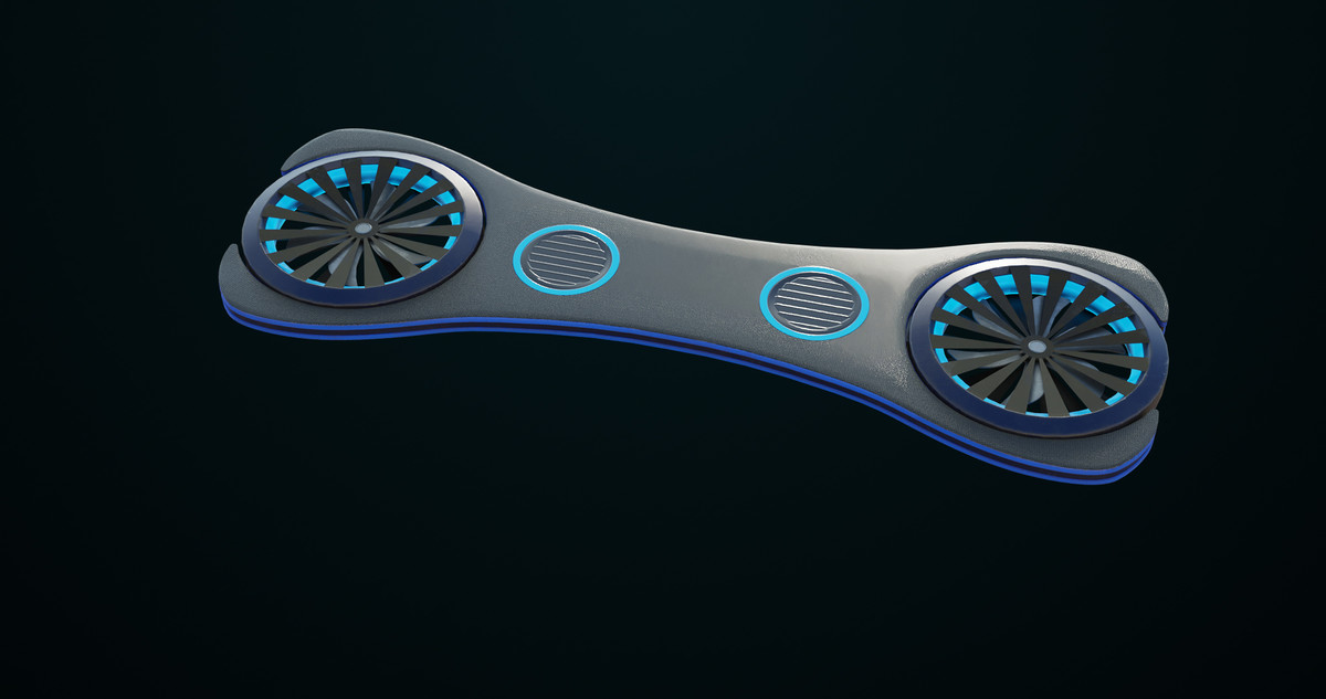 Sci Fi Hoverboard 3 URP HDRP Textures