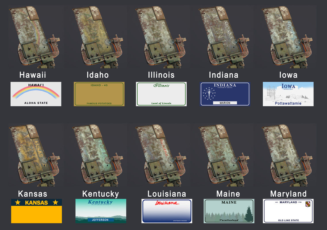 License Plate Sword (Blank + 50 state variants)