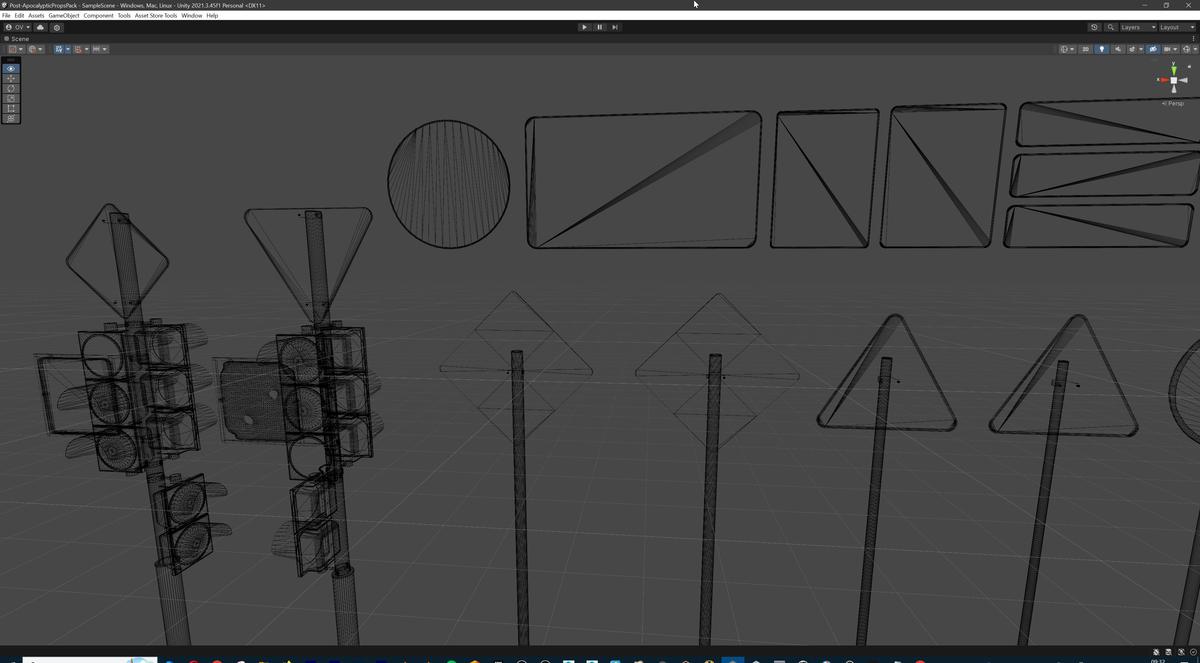 Post-Apocalyptic Survival Urban City Props and Road Signs Pack - 135 3d Models