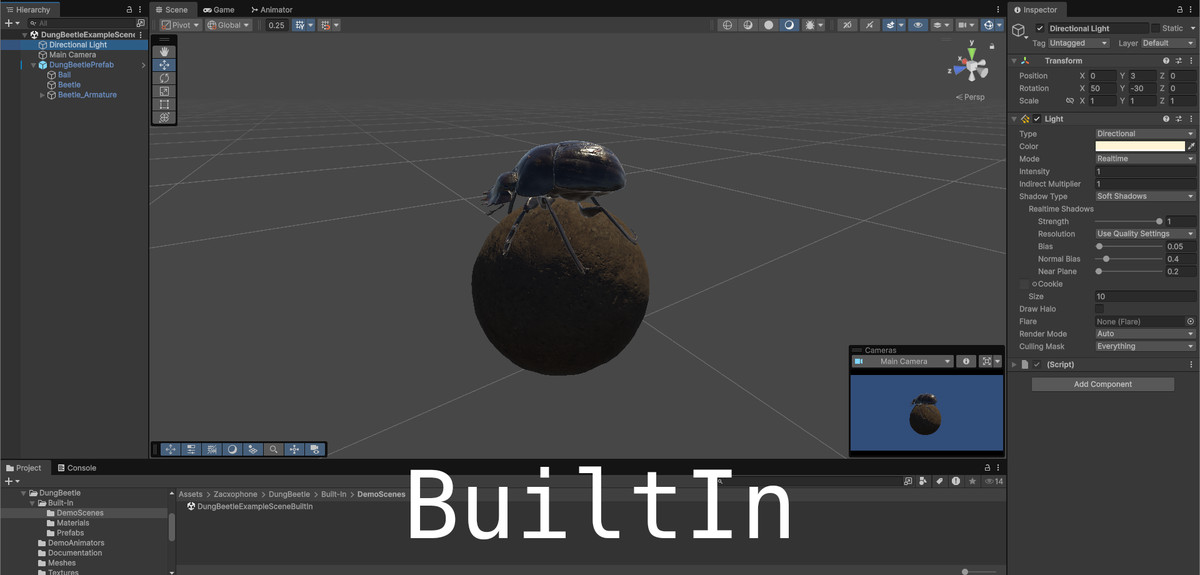 Animated Dung Beetle