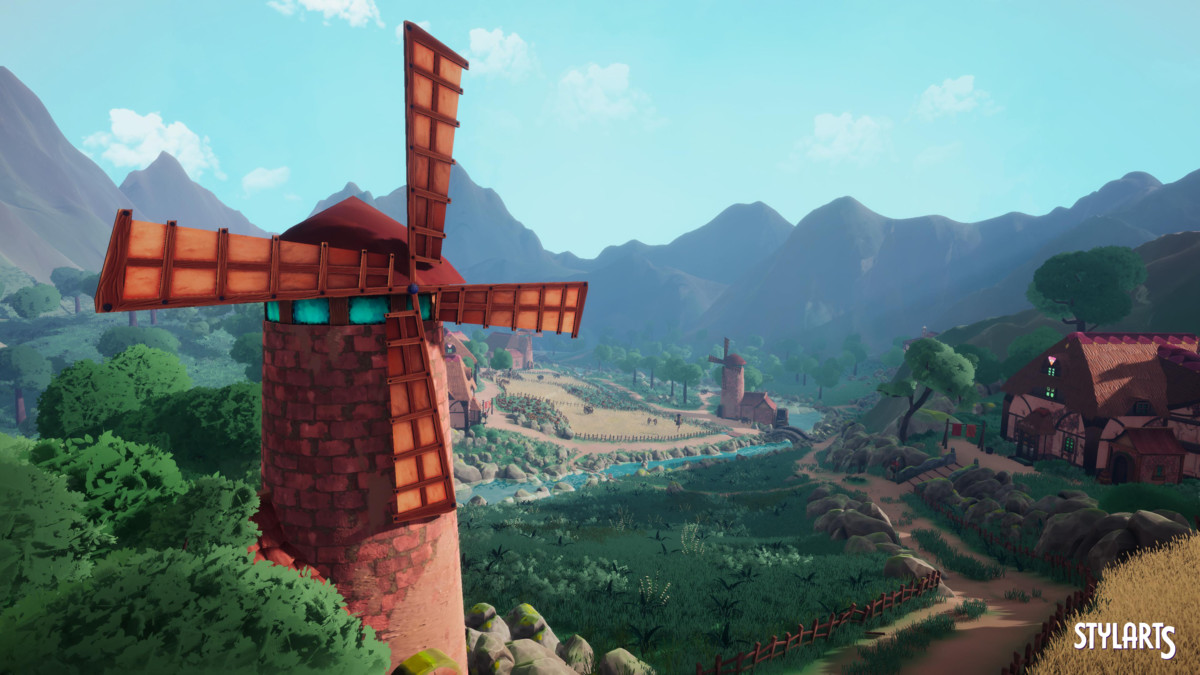 Stylized Windmill Valley Environment