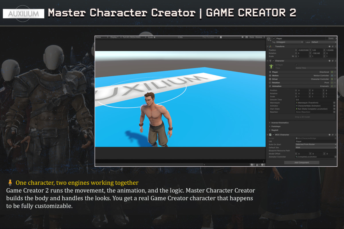 Master Character Creator Integration | Game Creator 2