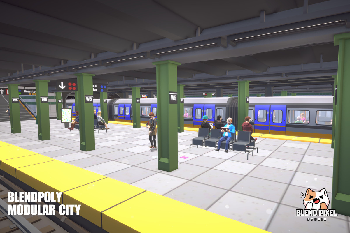 BlendPoly Modular City - Low Poly Assets