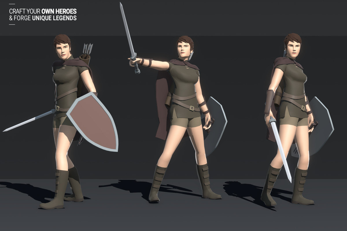 Polyquest Heroes: Warrior I Huntress