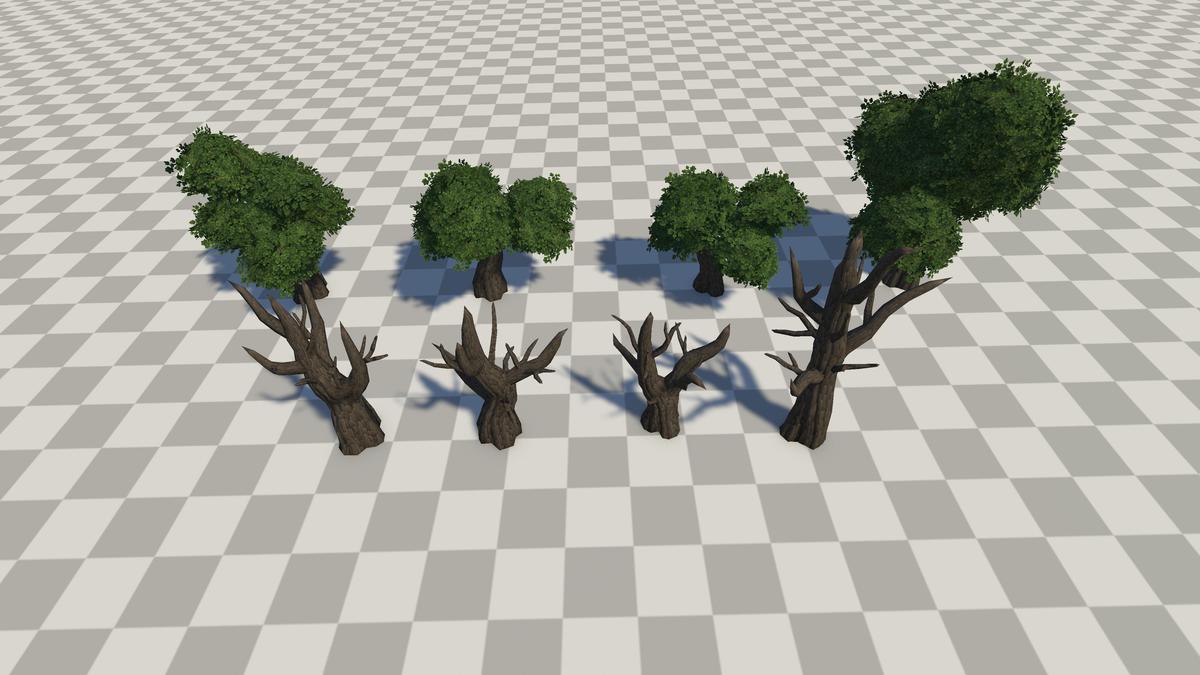 Stylized forest environment